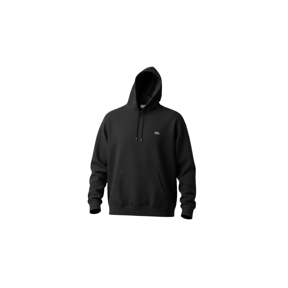 Lacoste Hoodie Men XL Black Regular Fit Cotton Crocodile Logo FA10614